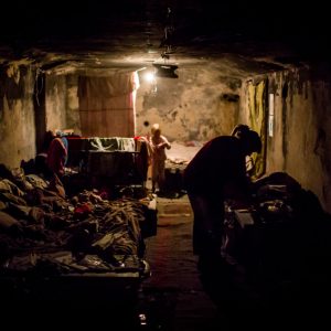 Donetsk locals permanently live in underground shelters because their houses were destroyed by shelling