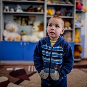 Ilia and his three sisters are staying in reopened orphanage in Shakhtersk, Donetsk region as their mother died of gumboil during active fighting back in July