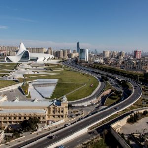 Modern buildings on the Baku skyline